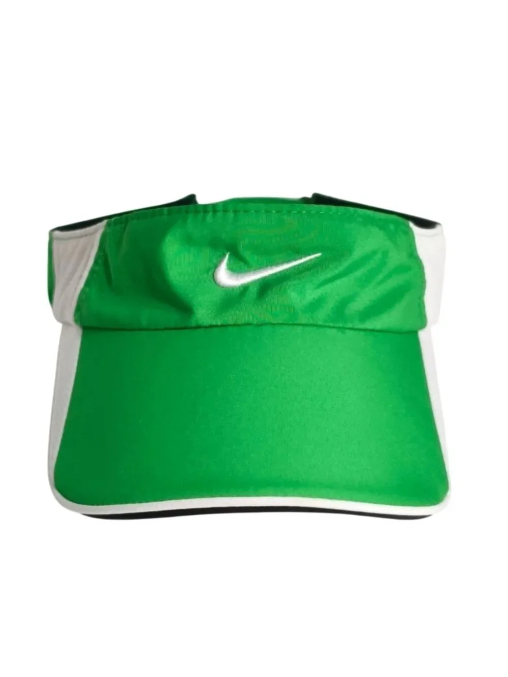 VTG Nike Womens Visor Kelly Green  White Swoosh Dri-Fit Fit Dry Adjust Reflectiv
